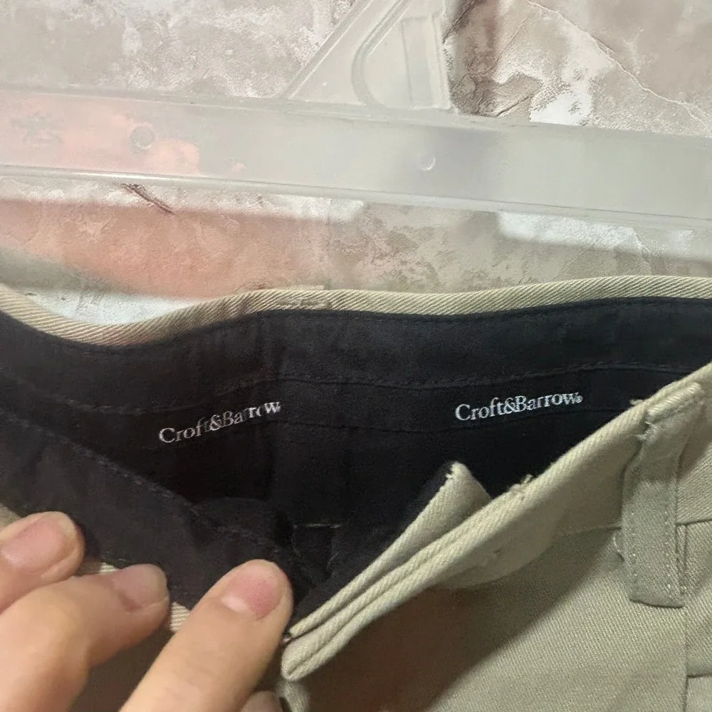 Croft & Barrow Mens Pleated Chino Pants Khaki Tan 32x32 (Measures‎ 32x30)